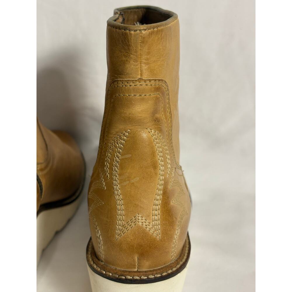 Lucchese 63001 Leather Western Wedge Boots Size 8 - Picture 9 of 16